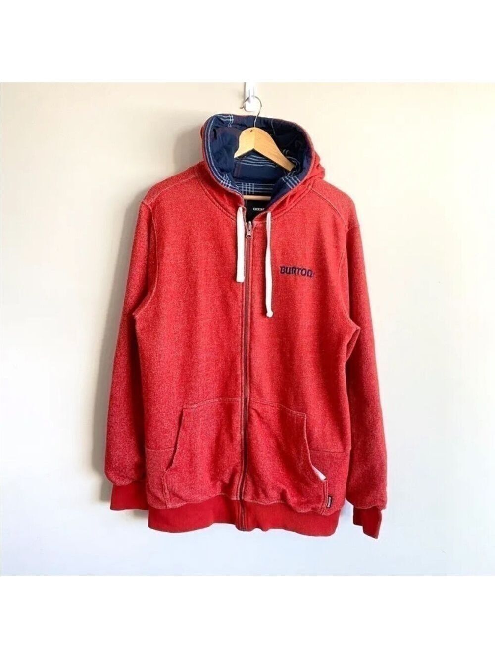 BURTON Reversible Full Zip Sweatshirt Hoodie Mens Size L